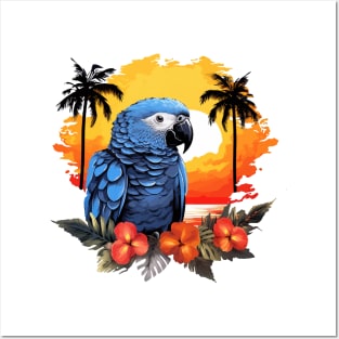 African Grey Parrot Posters and Art